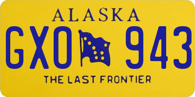AK license plate GXO943