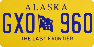 AK license plate GXO960