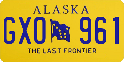 AK license plate GXO961