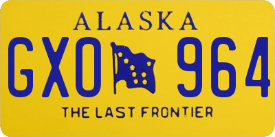 AK license plate GXO964