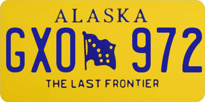 AK license plate GXO972