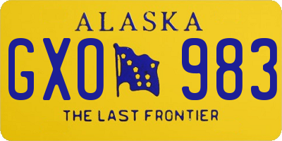 AK license plate GXO983