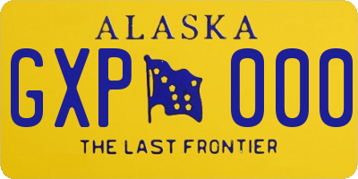 AK license plate GXP000