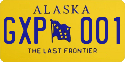 AK license plate GXP001