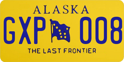 AK license plate GXP008