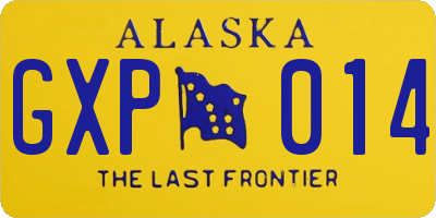 AK license plate GXP014