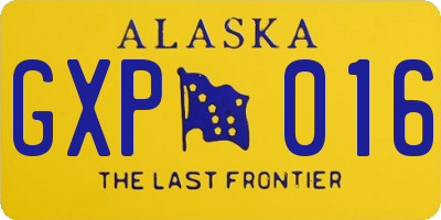 AK license plate GXP016