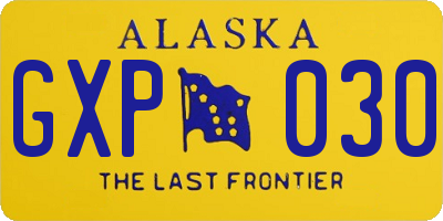 AK license plate GXP030