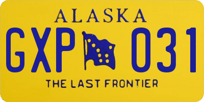 AK license plate GXP031