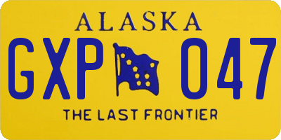AK license plate GXP047