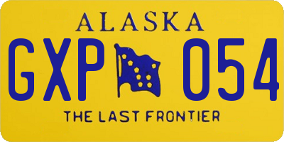 AK license plate GXP054