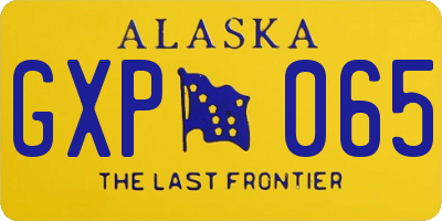 AK license plate GXP065