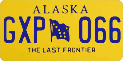 AK license plate GXP066