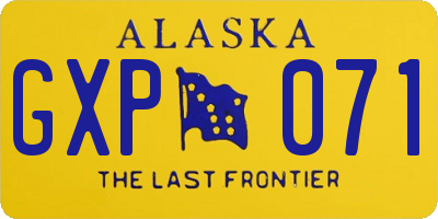 AK license plate GXP071