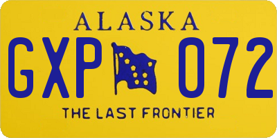 AK license plate GXP072