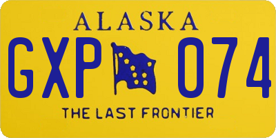 AK license plate GXP074