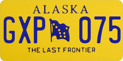 AK license plate GXP075