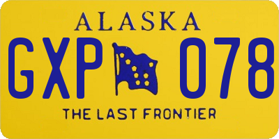 AK license plate GXP078