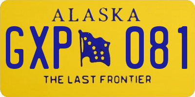 AK license plate GXP081