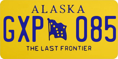 AK license plate GXP085