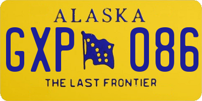 AK license plate GXP086