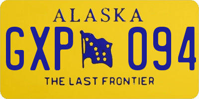 AK license plate GXP094