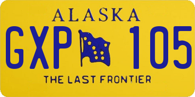 AK license plate GXP105