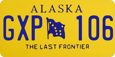 AK license plate GXP106