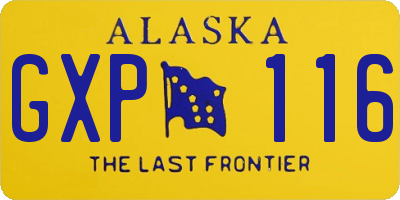 AK license plate GXP116