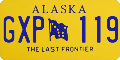 AK license plate GXP119