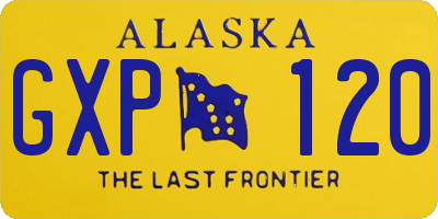 AK license plate GXP120