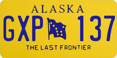 AK license plate GXP137