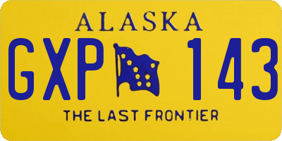 AK license plate GXP143