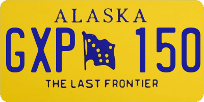 AK license plate GXP150
