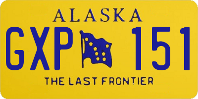 AK license plate GXP151