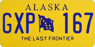 AK license plate GXP167