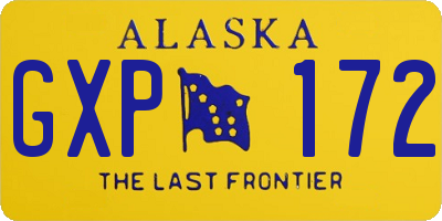 AK license plate GXP172