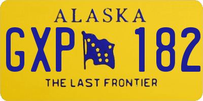 AK license plate GXP182