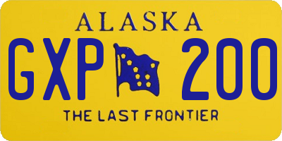 AK license plate GXP200