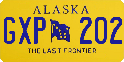 AK license plate GXP202