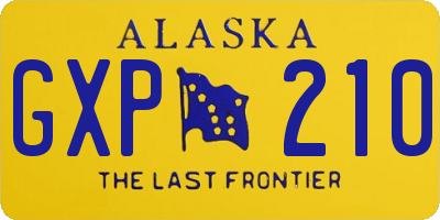 AK license plate GXP210