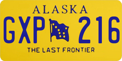 AK license plate GXP216
