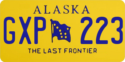 AK license plate GXP223