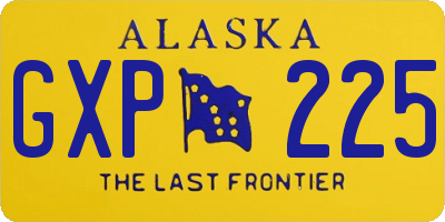 AK license plate GXP225