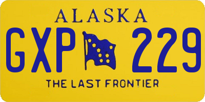 AK license plate GXP229