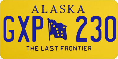 AK license plate GXP230