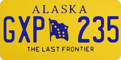 AK license plate GXP235