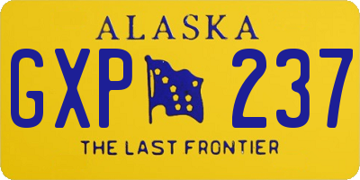 AK license plate GXP237