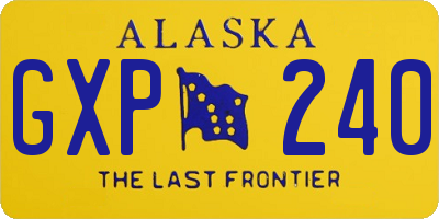 AK license plate GXP240