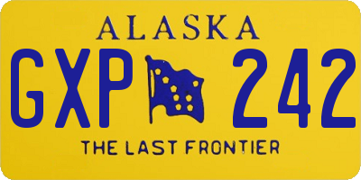 AK license plate GXP242